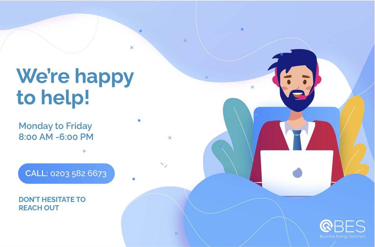 BESwitchers's tweet photo. Contact us with your query via phone, email, contact forms, and of course, social media from Monday to Friday, between 8 am and 6 pm. Get in touch with us at https://t.co/fsHWy54cjN / 0203 582 6673 because we believe, no query is too... https://t.co/aTLUvKpR8w