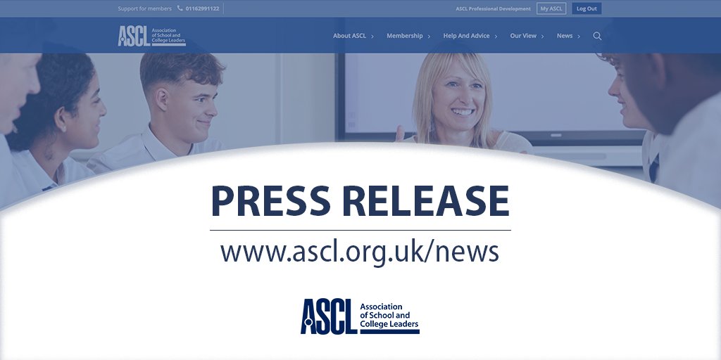 ASCL_UK's tweet photo. “... the education system is not a statistical model, it is a collection of individuals, and we fear the process has lacked this important degree of nuance." Our full press release on today's #AlevelResults https://t.co/okbic8zpUp https://t.co/1MVfziRss2
