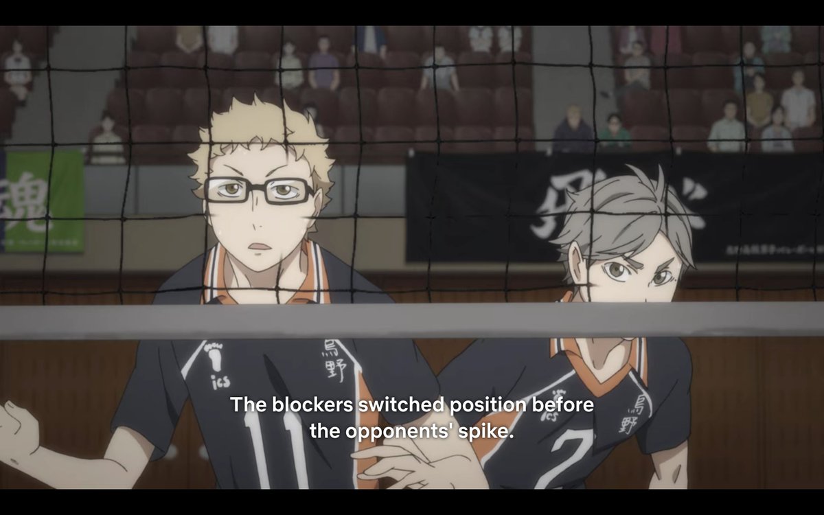 One example is when he used his height as a way to decieve the Iwaizumi. He knew that they would aim for him seeing as he was the shorter one, he cunningly switched places with Tsukki so he'll be the one to block the spike instead.