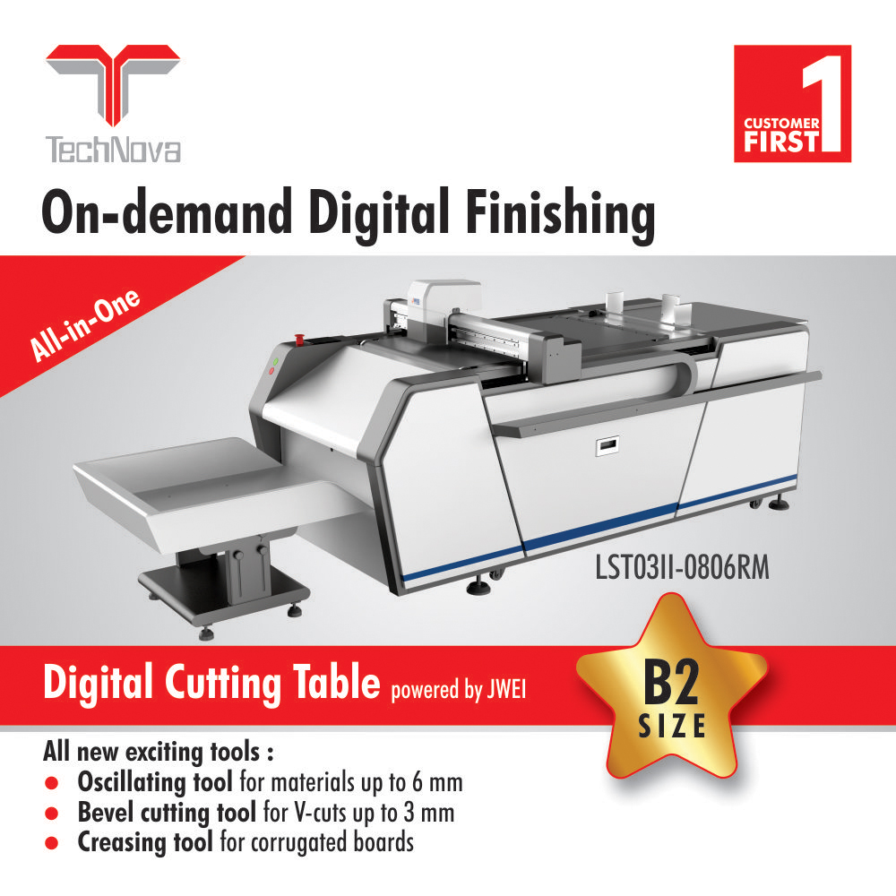 TechNovaWorld's tweet photo. To know more about LST03II-0806RM click here : https://t.co/MCf76mqmyR
#TechNova #digitalcuttingtable #flatbedcutter #JWEI #LST #LST03 #LST0604RM #LST030806RM #stickers #labels #shapecutting #samplemaking #boxcutting #oscillationtool #bevelcutting #corrugatedboards #sunboard https://t.co/vi2AlwRMPk