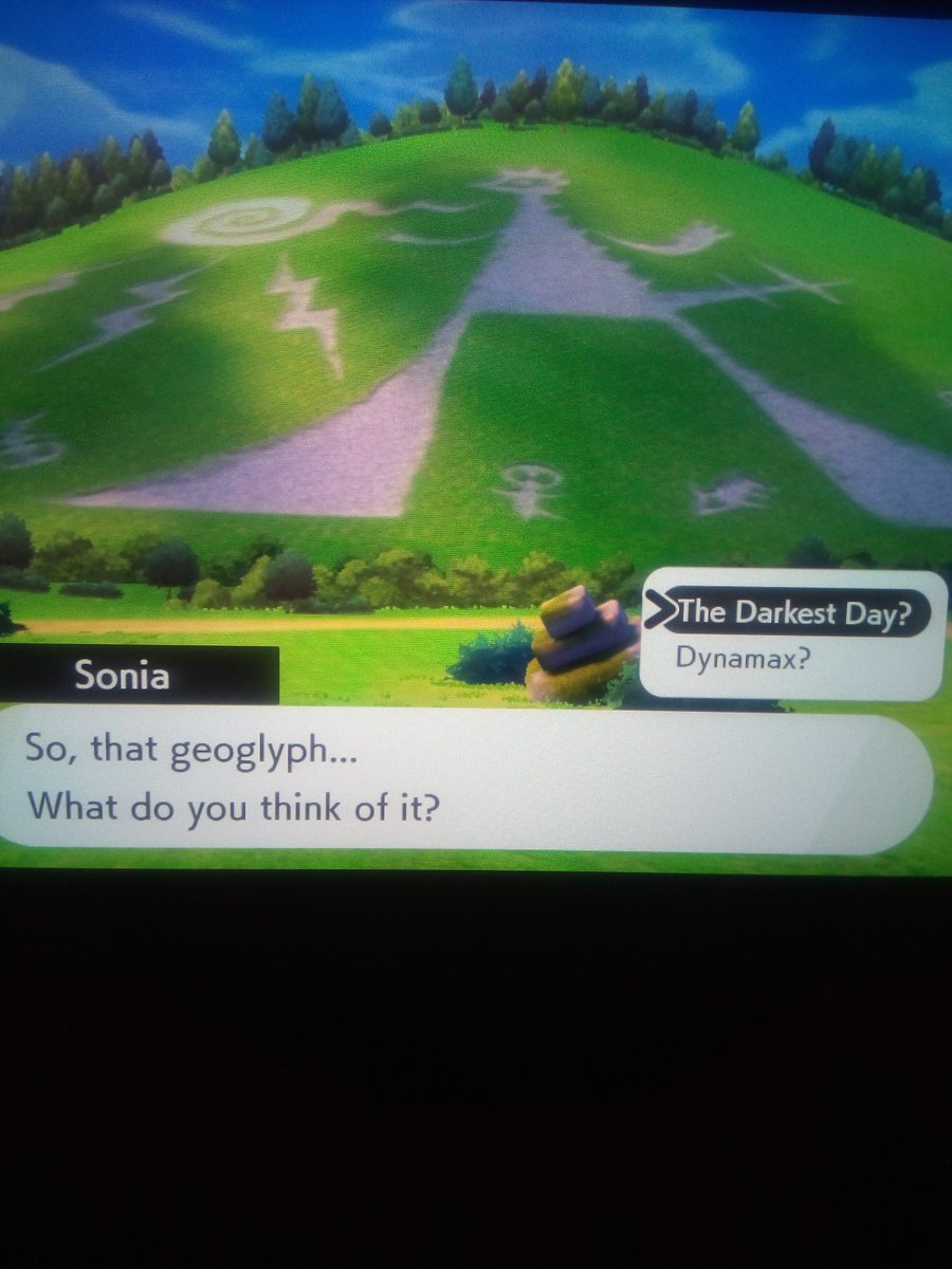 We talked about the Geoglyph and how it seems to be related to the Dynamax Phenomenon and how it possibly ties in with the lore of The Darkest Day and Sonia gave me Milo's League Card after I shared my thoughts on the matter