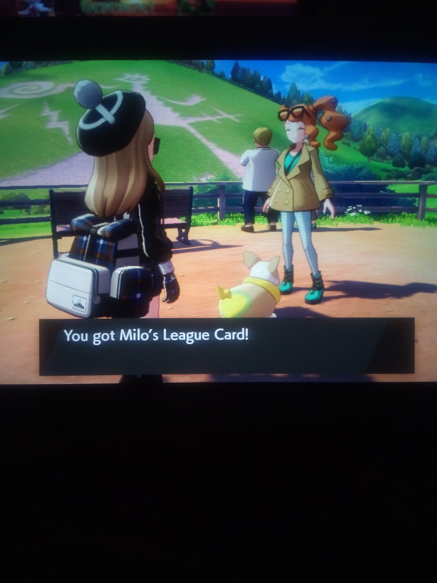 We talked about the Geoglyph and how it seems to be related to the Dynamax Phenomenon and how it possibly ties in with the lore of The Darkest Day and Sonia gave me Milo's League Card after I shared my thoughts on the matter