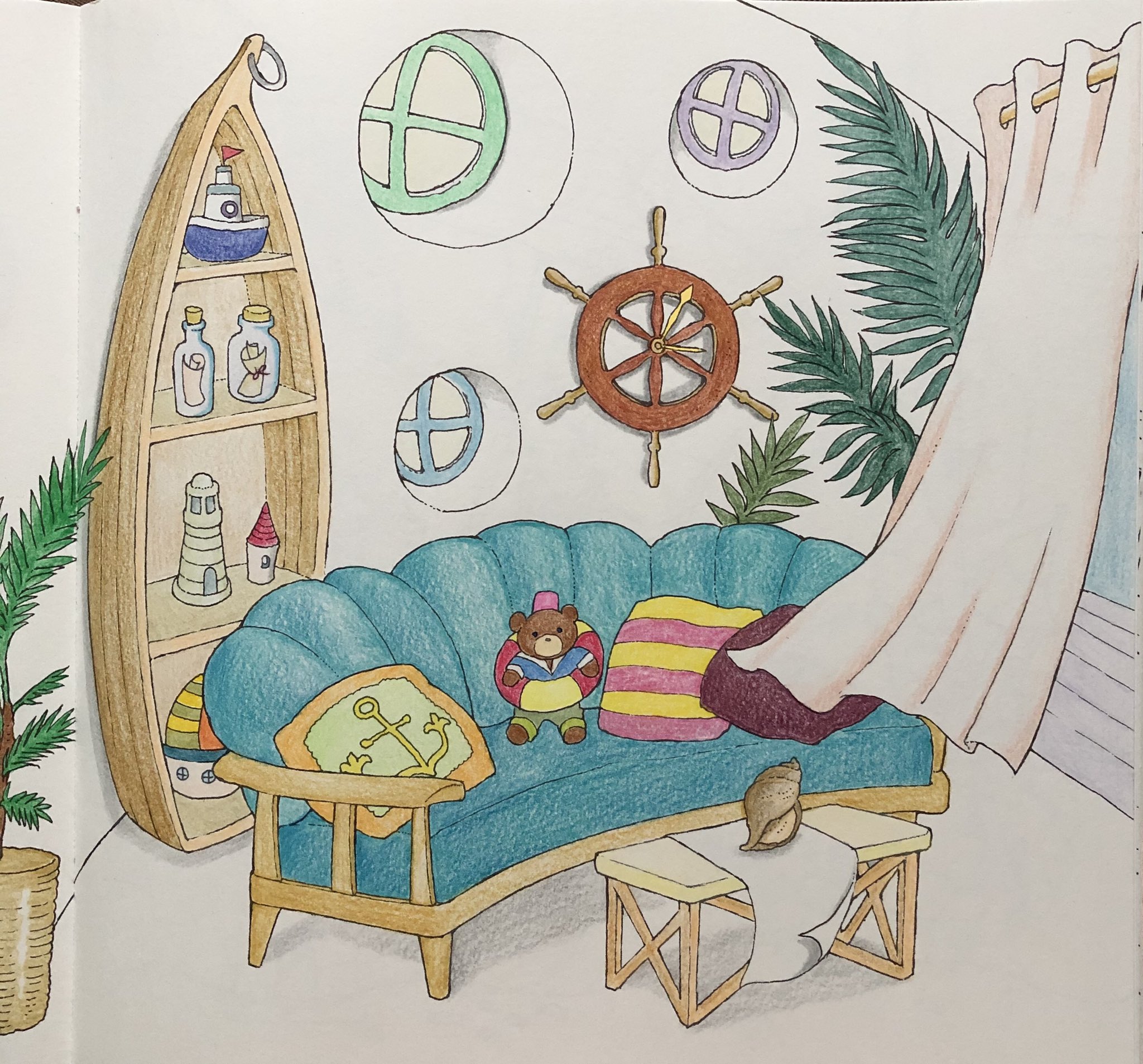 すず 憧れのお部屋 色鉛筆 大人の塗り絵 T Co 3jslerbp6t Twitter