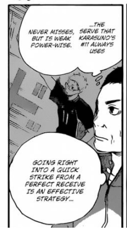 In the manga, even Seijoh's coach found Suga to be smart and a bit of a threat.