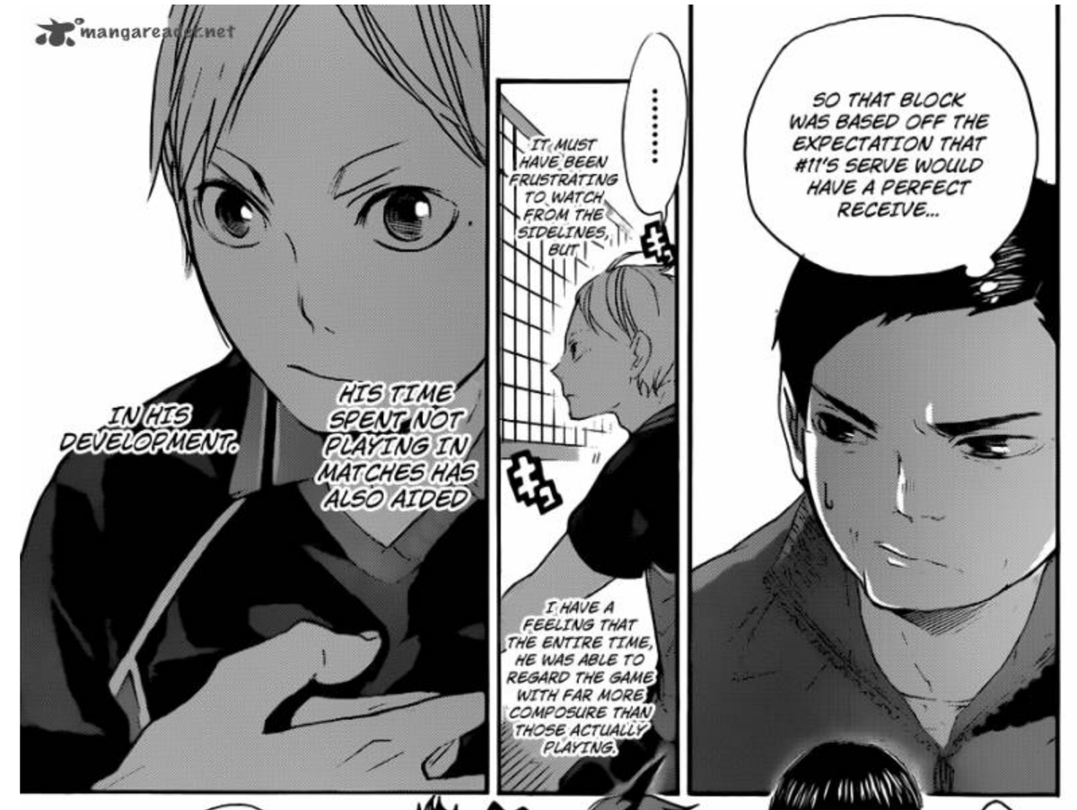 In the manga, even Seijoh's coach found Suga to be smart and a bit of a threat.