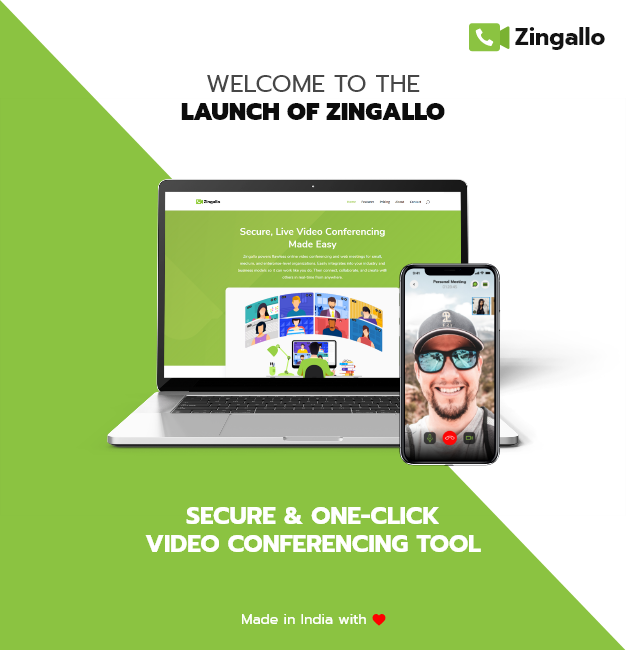 zingalloapp's tweet photo. We are extremely happy and thrilled to announce the launch of Zingallo - A made in India #videoconferencing solution.

#Zingallo is a simple, seamless, and #secure way to connect with your team and friends. We have started just now and will add more exciting features to the app https://t.co/xOfM9nhwnK