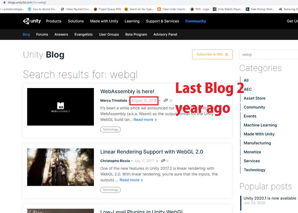 CaptainKhanStu1's tweet image. Hey @unity3d/@UnityDocs isn&apos;t strange you produced last #UnityWebGL blog 2 years ago?
#GameDev #Unity3d #WebGL