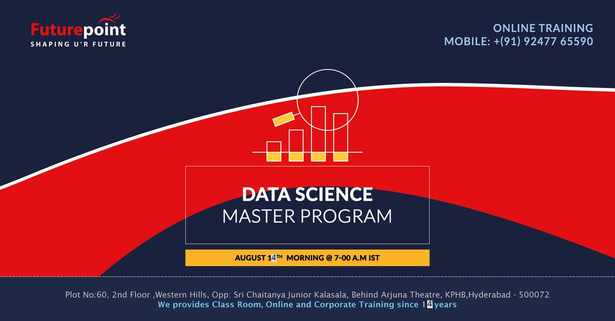 Futurepointech's tweet image. futurepointtech.com/Data-Science-M…
#datasciencejobsupport #datascienceprojectsupport
#jobsupport #futurepoint #futurepointtech #onlinetraining