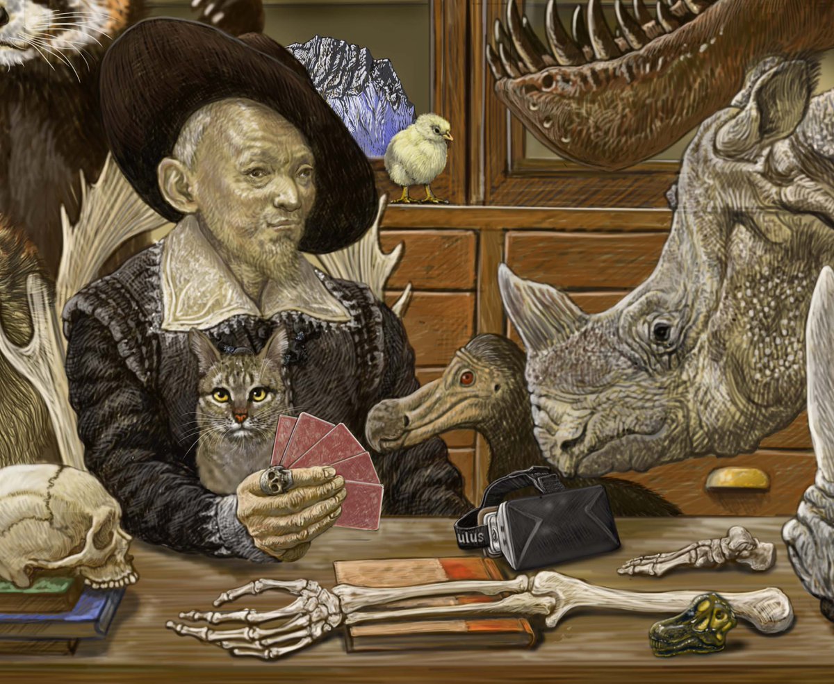 小田 隆 Oda Takashi 神保町ヴンダーカンマーのポスター原画 Vr装置と丹波竜焼を追加 神保町wk 神保町 ヴンダーカンマー 幸せそうな室内猫 T Co 4k1o28fmfl