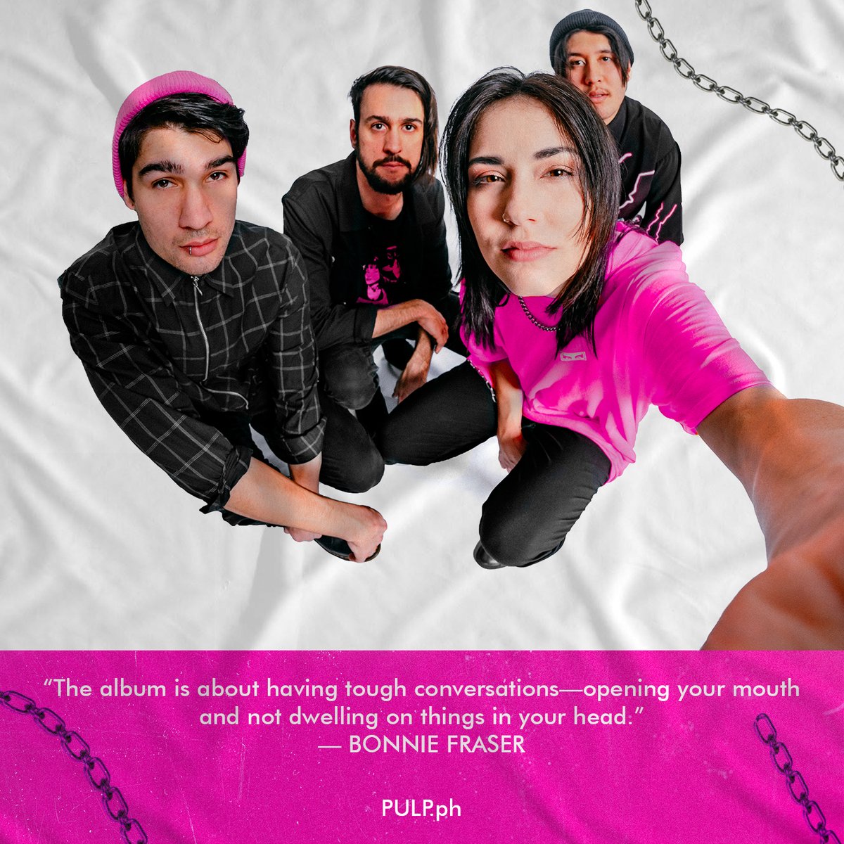 PULPMagazinePH's tweet photo. Any elephants in the room? @standatlantic's new album Pink Elephant is about having tough conversations, according to @bonatlantic who has taken the time to chat with us for our latest #PULPExclusive.
Know more about the band's new album: https://t.co/FAr2ctHmc3 https://t.co/Tg747KQFMv
