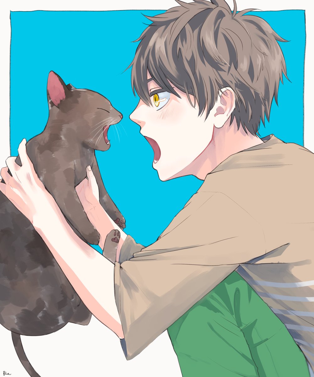 創作 イラスト Illustrations 創作男子 猫 にゃ 夏凪リーアのイラスト