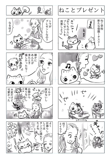 「トラと陽子」
ねこからの贈り物とは…!

ねことプレゼント 