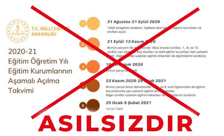 tcmeb's tweet photo. Yeni eğitim öğretim yılı planlamaları ve takvimine ilişkin Bakanlığımız resmî iletişim kaynakları dışında yapılan açıklama ve paylaşımlara itibar etmeyiniz. https://t.co/sFEpsE1JkZ