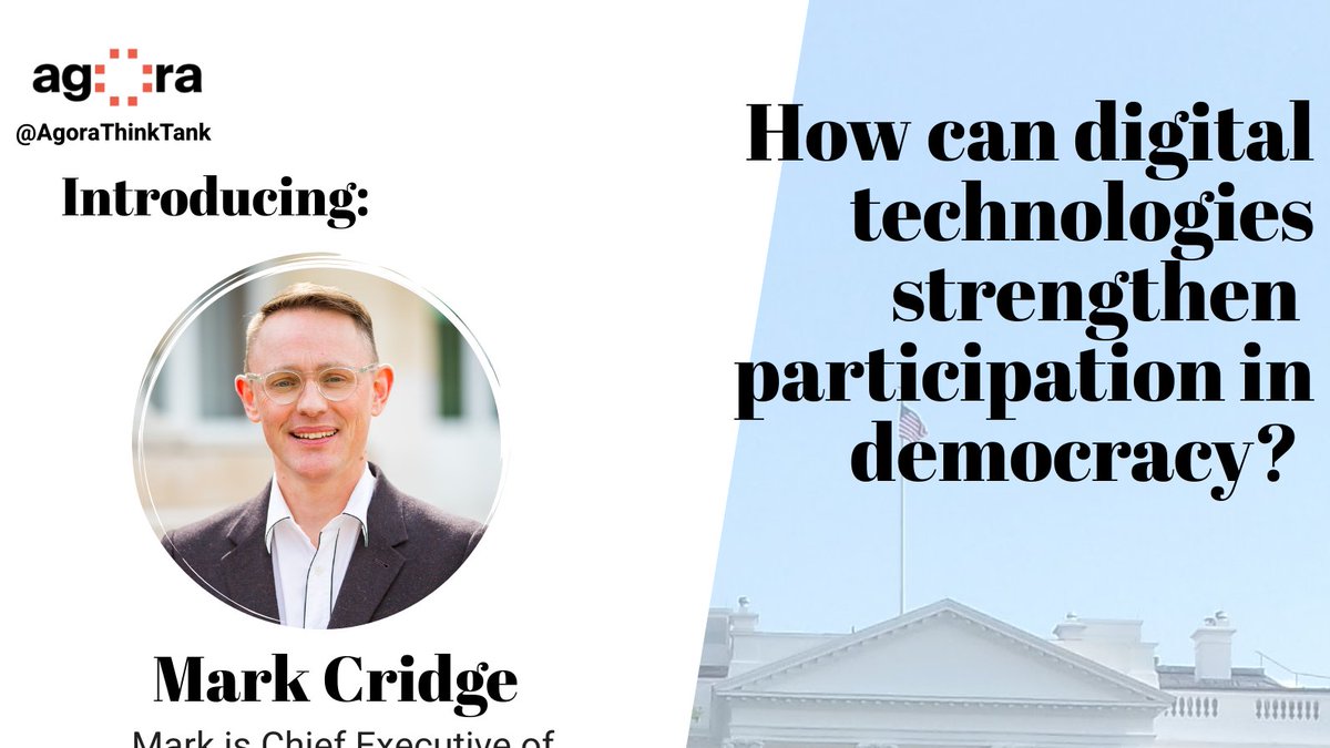 AgoraThinkTank's tweet photo. Don't miss out on @markcridge talking #digitaldemocracy as part of an exciting #EFA20 programme!

Sign up here to be part of the virtual discussion later this month: https://t.co/wvPqc4aZ4f https://t.co/Ro6kfEWTam