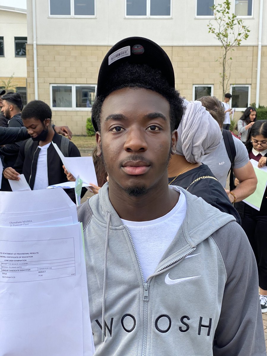 BramptonManor1's tweet photo. It’s an impressive A*A*A for Funto who is heading to Cambridge university. Massive congrats Funto and all the best in the future. https://t.co/elS9xZuh4J