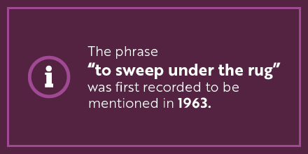 HeckmondwikeFB's tweet photo. ⭐️ #FlooringFact ⭐️

The phrase “to sweep under the rug” was first recorded to be mentioned in 1963. 🧹 

You can’t use #carpet to hide your problems, but you can use it to transform a space for the greater good! https://t.co/KCu4AxwYw9