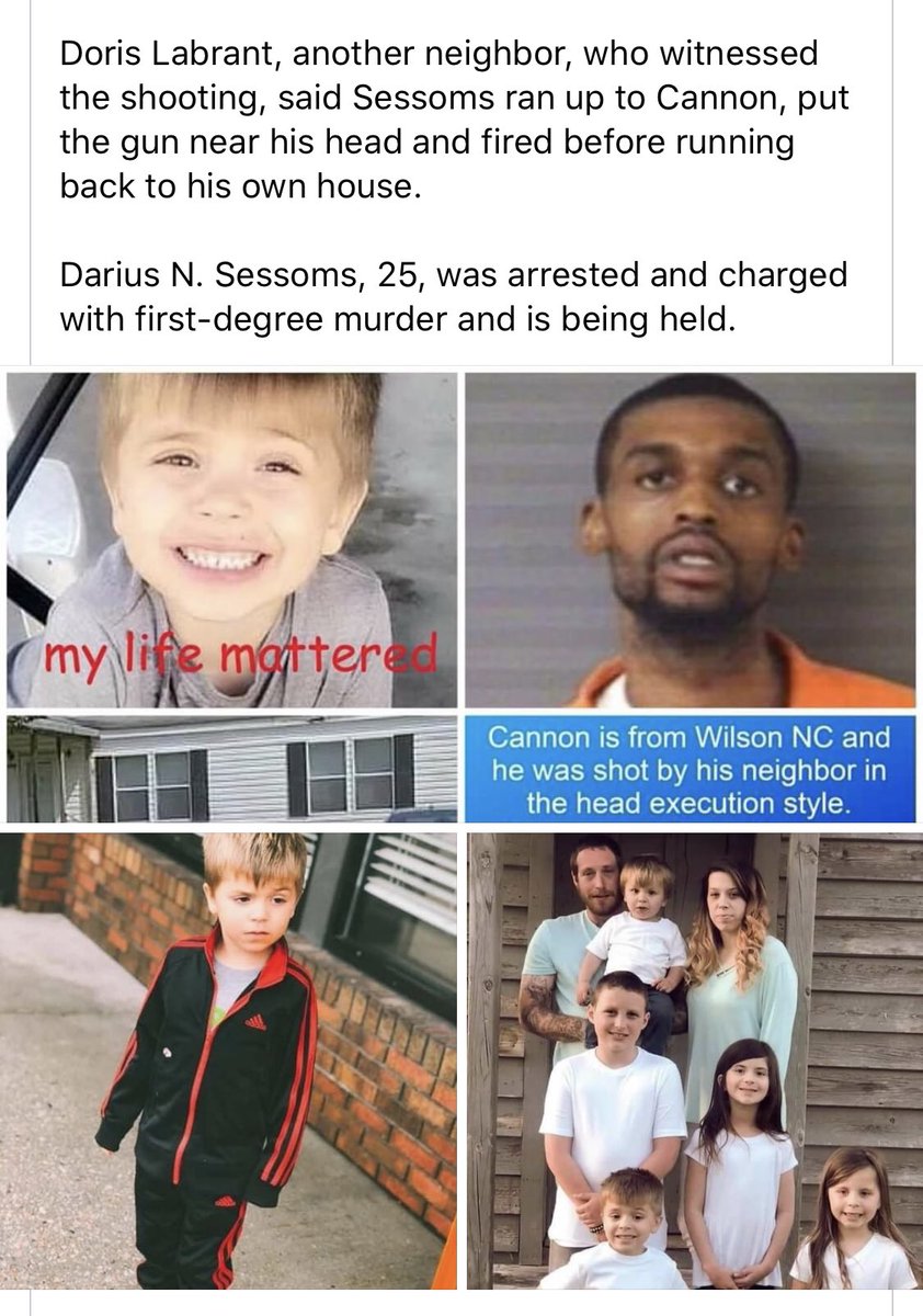 JudyFStanley's tweet photo. RT THE HELL OUT OF THIS!!!!!!
#JusticeForCannonHinnant 
WHERE’S THE STORY? WHERE’S THE OUTRAGE? NOT 1 NETWORK CARRIED IT!  WTF? @CBSNews @abcnews @NBCNews @cnnbrk @MSNBC @Morning_Joe @morningmika @joescarborough @maddow @KamalaHarris @JoeBiden @AnthonyMasonCBS @vladduthiersCBS https://t.co/s0GUYnd2uo