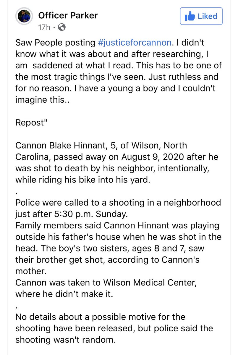 JudyFStanley's tweet photo. RT THE HELL OUT OF THIS!!!!!!
#JusticeForCannonHinnant 
WHERE’S THE STORY? WHERE’S THE OUTRAGE? NOT 1 NETWORK CARRIED IT!  WTF? @CBSNews @abcnews @NBCNews @cnnbrk @MSNBC @Morning_Joe @morningmika @joescarborough @maddow @KamalaHarris @JoeBiden @AnthonyMasonCBS @vladduthiersCBS https://t.co/s0GUYnd2uo