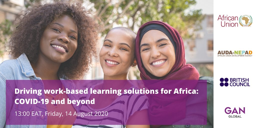 Happening tomorrow: 'Driving work-based learning solutions for Africa: COVID-19 and beyond' with @_AfricanUnion @NEPAD_Agency @BritishCouncil @AUYouthProgram @maprude @MdexSA @SIFA_Facility @Sir_Magnus @NMKyamutetera @snazrene @GANNamibia ow.ly/Agqw50AWaXU #SkillsDevAfrica