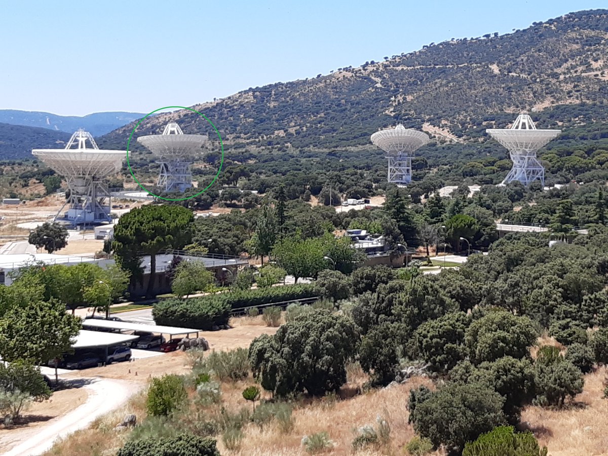 Madrid_DSN's tweet photo. Durante la noche de hoy se han hecho una serie de pruebas con la antena DSS-56, recientemente construida en @RobledoDSN y perteneciente a la Red de Espacio Profundo de la NASA (DSN), y todo ha salido de maravilla. La antena está funcionando como esperamos. Buenas noticias! https://t.co/qXxmcCxtaX
