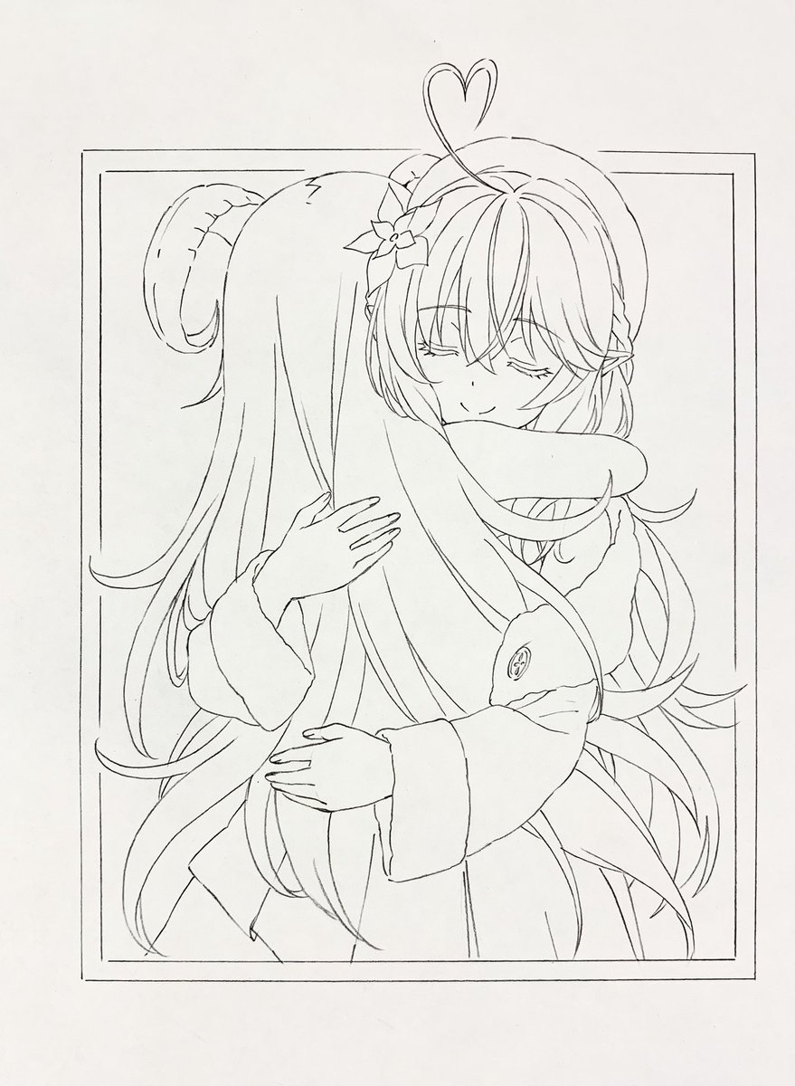 線画です 