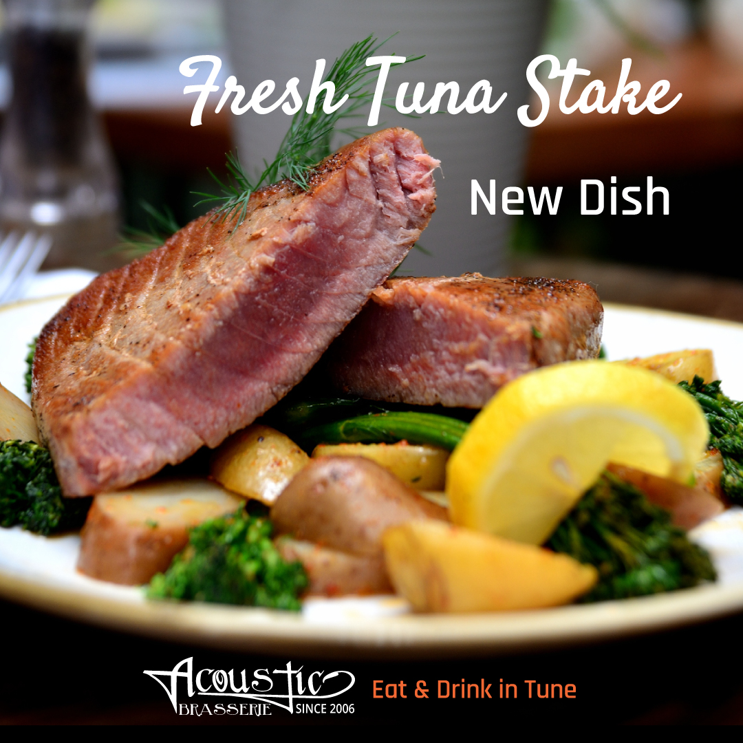 AcousticBr's tweet photo. Introducing our new dishes

FRESH TUNA STEAK
with lemon pepper butter and seasoning, stem broccoli and baby Desiree potatoes.

Book your table now
👉 https://t.co/9Md6M4XXRv

#tunasteak #acousticbrasserie #stokenewigntonchurchstreet #newigntongreen #sunnydays
#heatwave https://t.co/lHchtIi27t