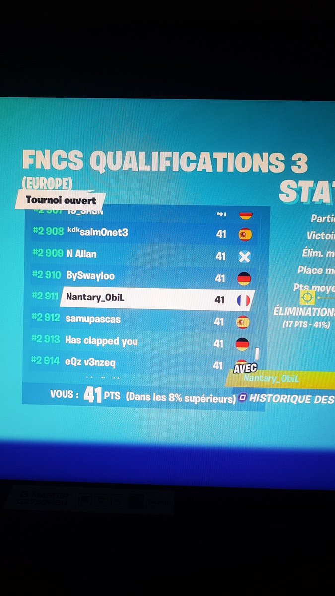 Nantary_obil's tweet photo. Dommage d'avoir raté la première semaine. #FNCS #console #cherchemate #cherchetrio https://t.co/xF5HLhVmJY