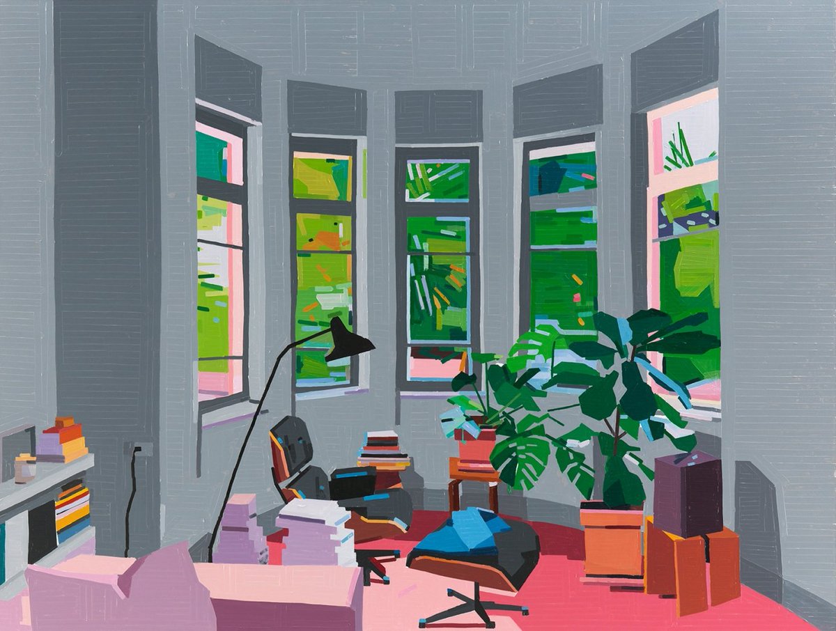 이스라엘의 화가 Guy Yanai(b.1977)의 '단정한' 공간. 창으로 바라보는 풍경엔 마음이 스민다. ※Oil on canvas