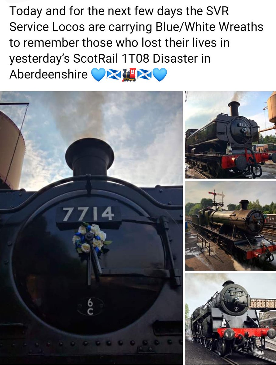 guy_svr's tweet photo. A lovely gesture from my colleagues working on the @svrofficialsite today, in memory of yesterday's terrible events. 

#railwayfamily #severnvalleyrailway 

(Taken from a colleague, and friend, of mine on Facebook) https://t.co/GAPQxkQTLY
