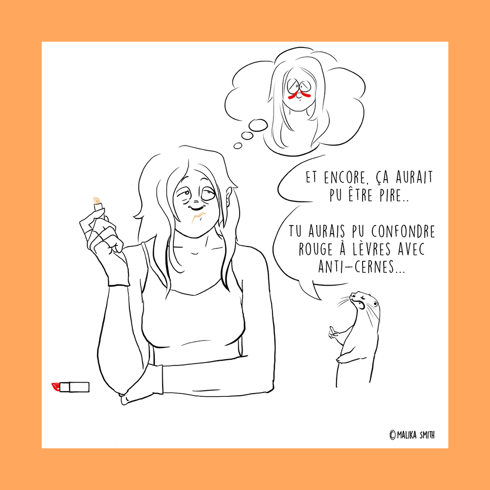 Malika_Smith's tweet photo. 🇫🇷 Tu sais que tu es fatiguée quand... 😴
https://t.co/dvpicyvOB2
#BD #blogbd #illustration #bandedessinee #illustratrice #dessin #dessindujour #doodle #cartoon #fun #malikasmith #malikasmithblog #fatigue #fatiguee #rougealevres #anticernes #loutre https://t.co/vurTb67aQh