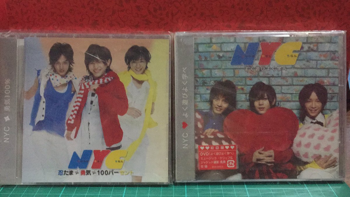 NYC Singles:「100% 勇気」、「よく遊びよく学べ」wwwwI had an NYC Phase back in 2010. (Bought this 2nd hand, case was already broken but I didn’t mind. I wanted it. )They were so cute back then.+ I was really fangirling over this trio. Especially on Nakayama Yuma.  