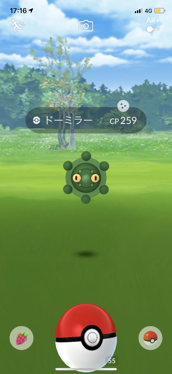 ふぅ 色違いのドミーラーでた 緑かっこいいなぁ ドータクンに進化させたい ポケモンgo ドーミラー 色違い