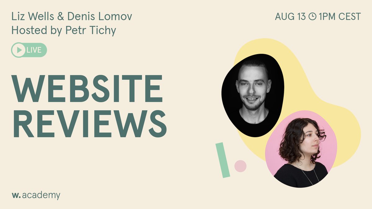 awwwards's tweet image. ⏰ 1 hour left for the Live Jury Website Review! Join us &amp;amp; watch @lizvwells formerly @stinkstudios, @redisov - Creative Director @redcollars &amp;amp; @ihatetomatoes deconstruct today&apos;s websites with expert insights + live Q&amp;amp;A.

Reserve your seat 👉 bit.ly/awwwards-acade… #webdesign #ux