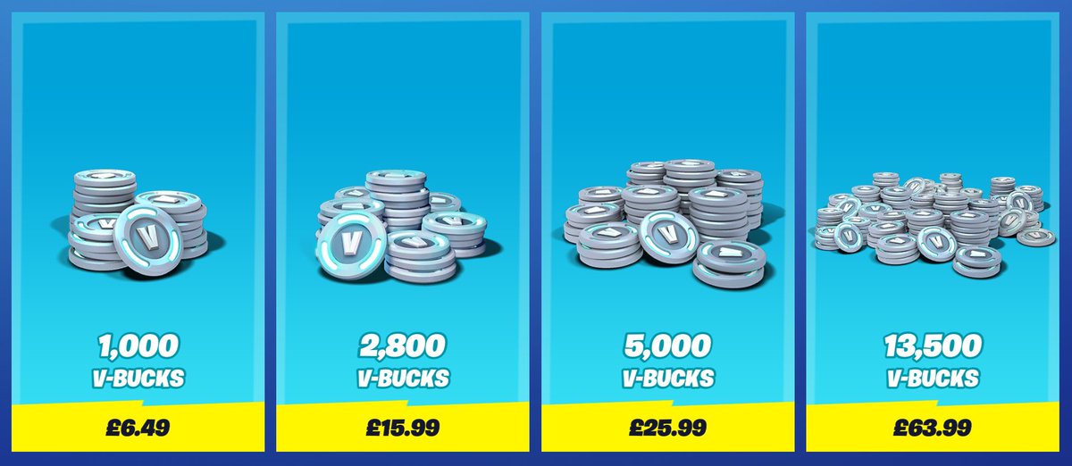 fortnite v bucks prices