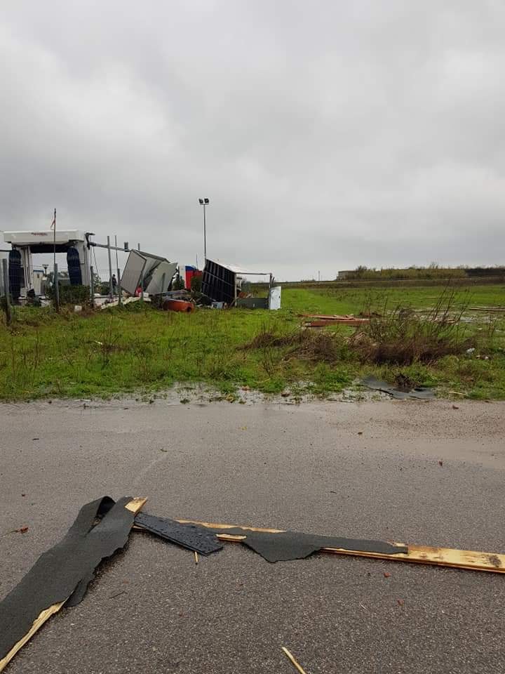 #9: brief, likely F0 that hit a gas station where it destroyed a small outbuilding and moved a container. Luckily a surveillance camera was able to capture the tornado and confirm it as such