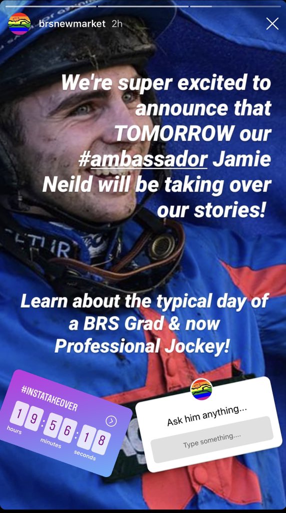 I will be taking over @BRSNewmarket Instagram tomorrow to answer all yours questions & show a typical day in the life of a jockey. Head over there and get your questions in. #InstaTakeover