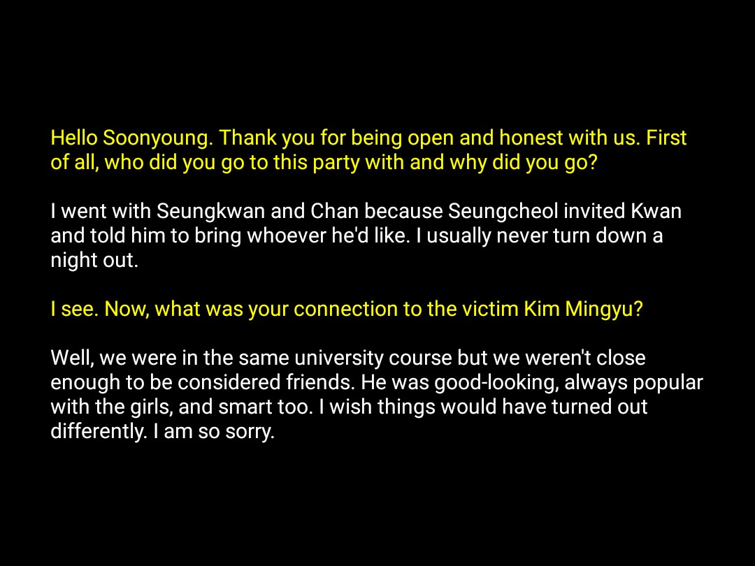 Soonyoung's Interrogation.