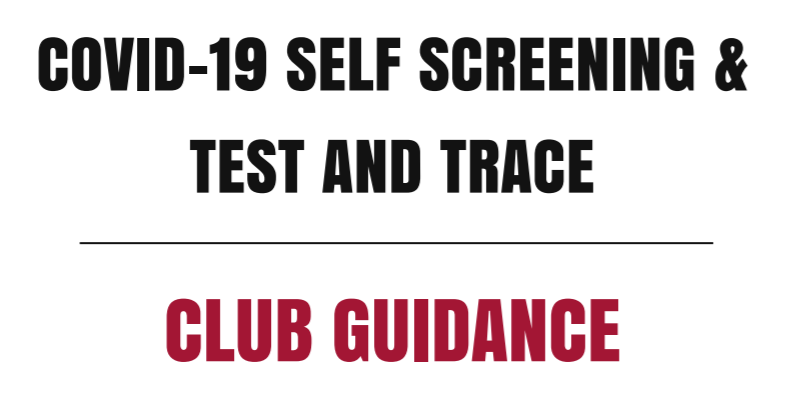 One of the key actions in the restarting grassroots rugby guidance is around COVID-19 Self Screening &amp; Test and Trace.  See the guidance for clubs on this including a potential app solution to consider here: bit.ly/3gHgedH
