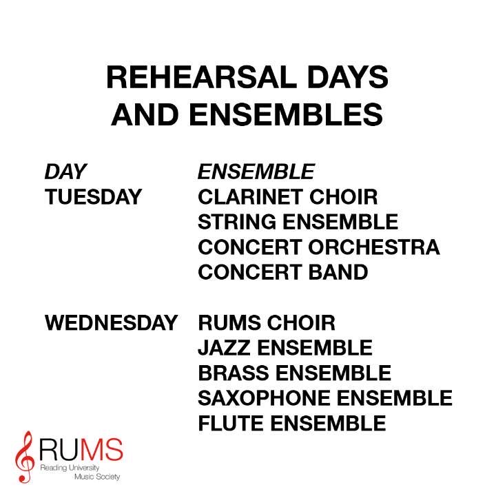 Welcome 2020 Freshers!! Congratulations on your results and securing a place at Reading University, we can’t wait to see you next term!

Check out our Facebook page: facebook.com/RUMusicSoc

Our Instagram: @ rumstagrams 

See these pages for more details regarding Covid.