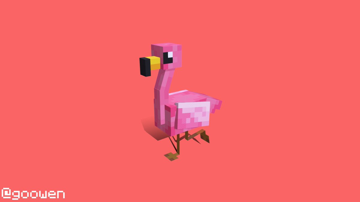 itsgewoon's tweet image. Hello everyone, today I have this amazing flamingo in store for you, I hope you like it! 
#blockbench