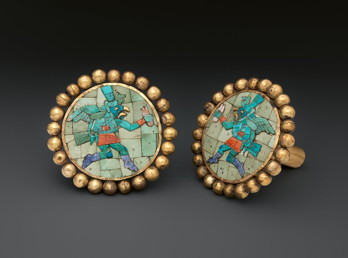 met_africanart's tweet photo. Pair of Earflares, Winged Messengers https://t.co/iRFLt2KofB #themet #metmuseum https://t.co/jSHmRIP3wJ