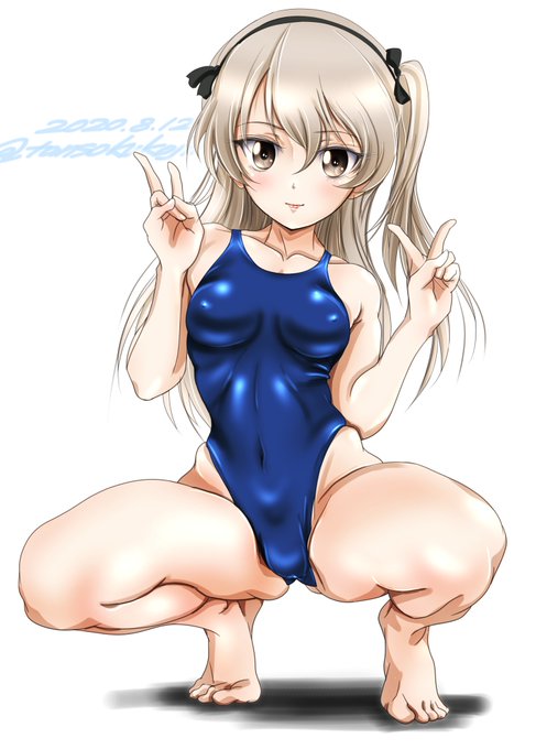 夜あげ〜競泳水着・愛里寿ちゃん✌️(色変え差分)✌️ 