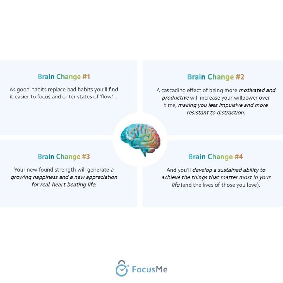 FocusMe's tweet image. Here’s what happens when you train your brain for long-term self-control…
(Your monkey mind will freak out at first when it realizes it doesn’t have a work-around… Then it has no choice but to get in line.)
Learn more here: focusme.com/how-it-works
#focusme #brainchanges