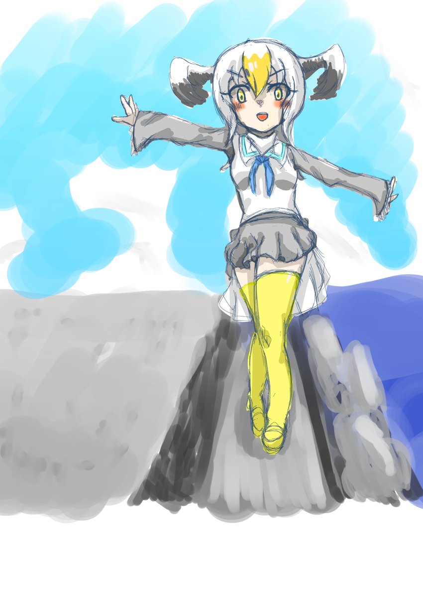 ホワイトライオンちゃんの私服すき とろのイラスト ホワイトライオンちゃんの私服すき とろのイラスト