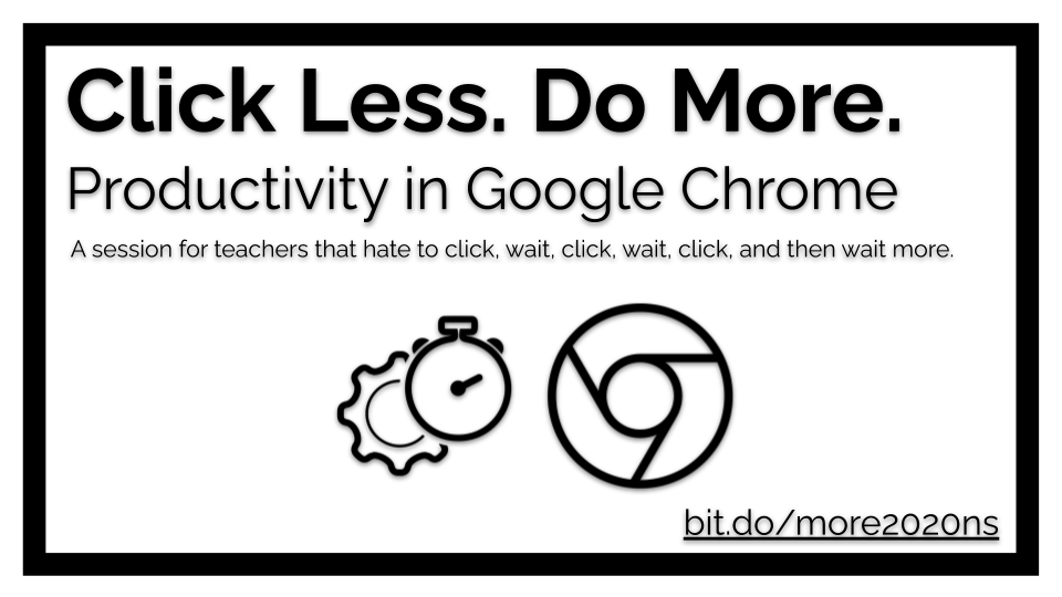 MrHennigar's tweet image. Just finished recording my #ClickLessDoMore session for #HRCE2020SLA next week! It will be in the section of asynchronous sessions and focuses on productivity tips for teachers using Google Chrome and G Suite. @Karen_Daye