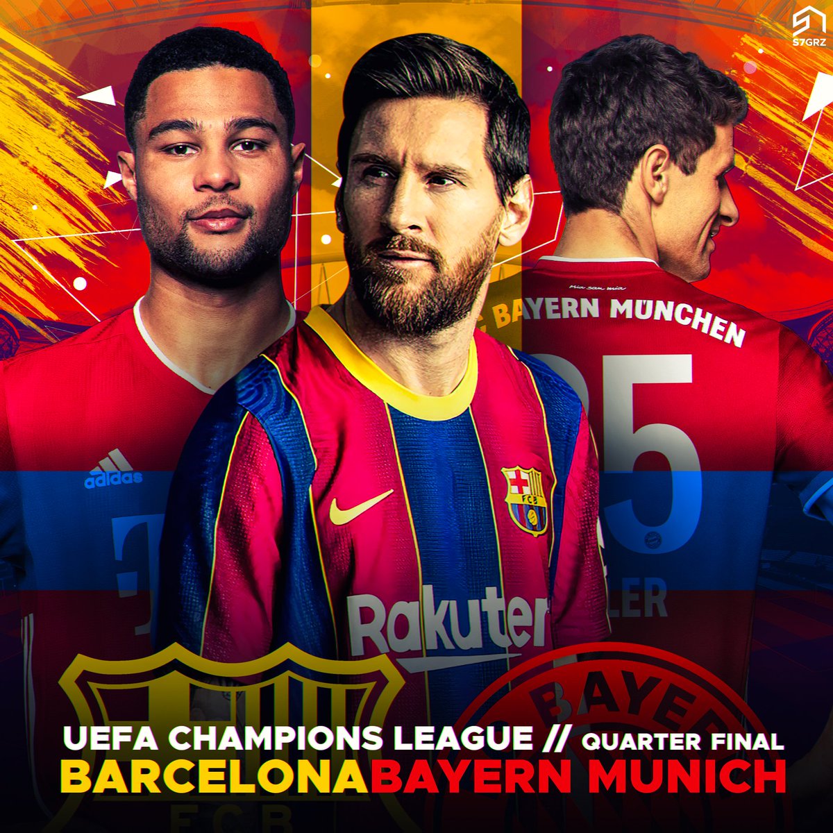 Barcelona x Bayern | UCL Match-day Design

HQ - fav.me/de37355

#messi #ucl #championsleague #barcelona #bayernmunich #bayern #laliga #bundesliga #ThomasMüller #sergegnabry #S7GRZ #S7Graphics #S7Desgins #S7Art