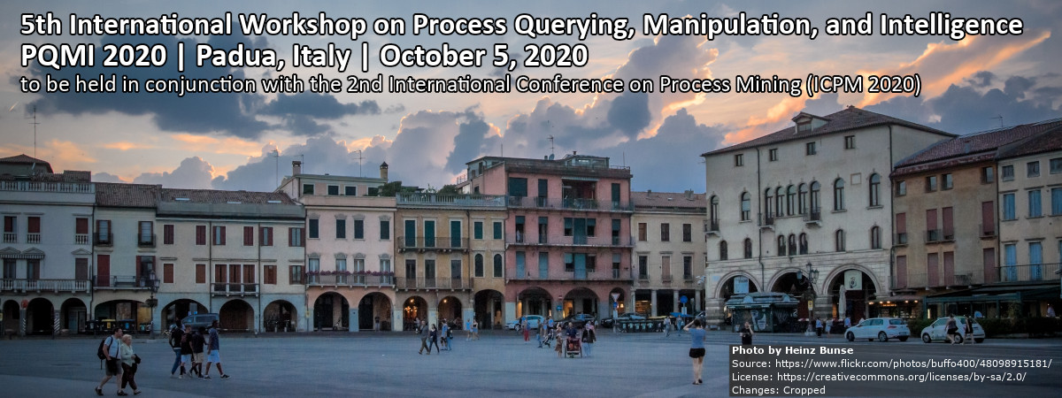 PQMIworkshop's tweet photo. We invite you to submit a paper to the 5th Int’l Workshop on Process Querying, Manipulation, and Intelligence (#PQMI2020) co-located with @icpm_conf. Deadline: Sep 1; https://t.co/mKLDWD4MhB
#processmining
#processquerying
#AI
@uartem
@cdc08x 
@sebsardina 
@renuka_sr1
@arthurth https://t.co/hzxEZ4Qz8F