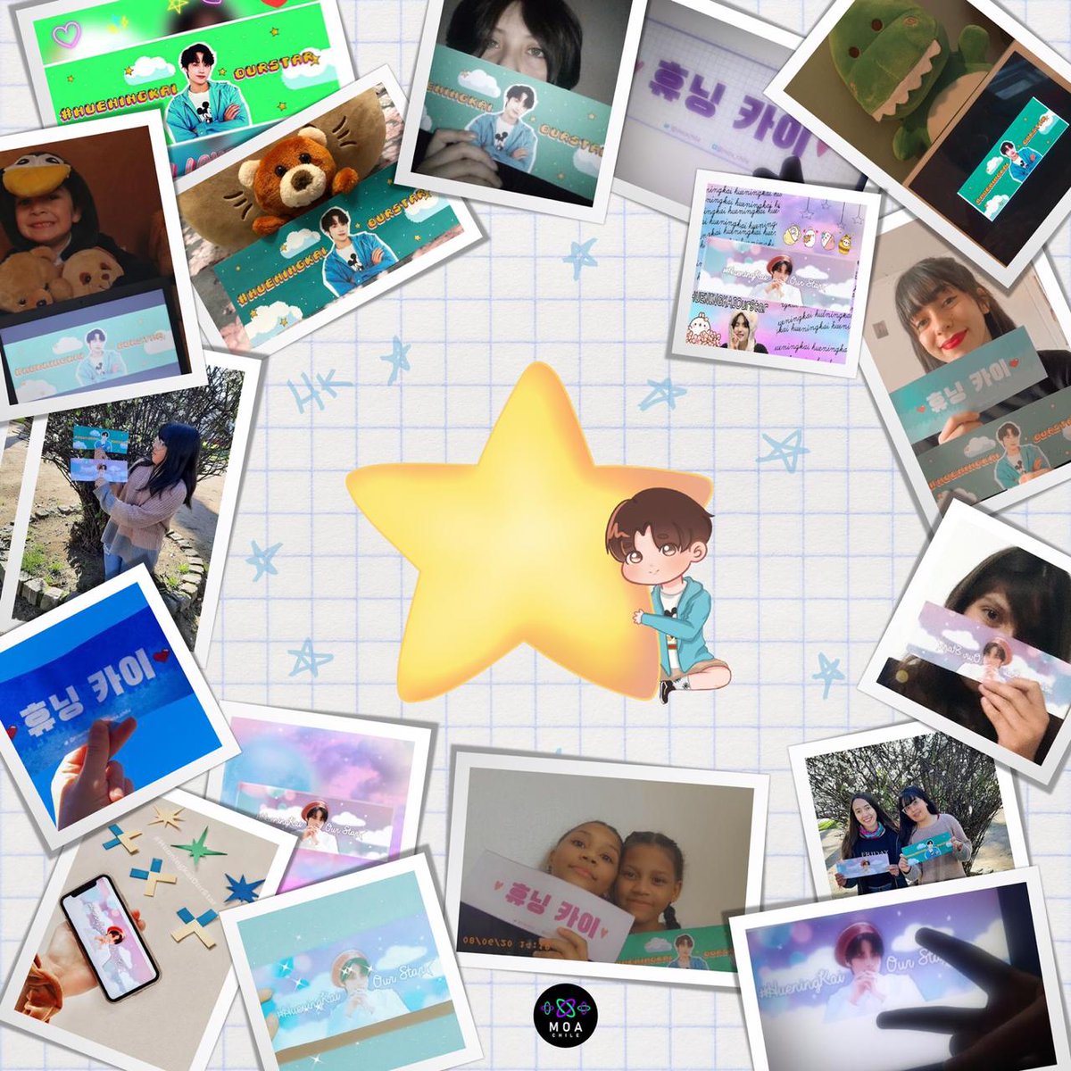 MOACHILE's tweet photo. Hello, we are Moa Chile!! fanbase dedicated to TXT in our country.
To celebrate the birthday of our beloved Hueningkai we have given him a star to express all our support and love, hoping that he will always remain healthy and happy with the other members.
Also as Staff we thank+ https://t.co/yzIih8CR3a