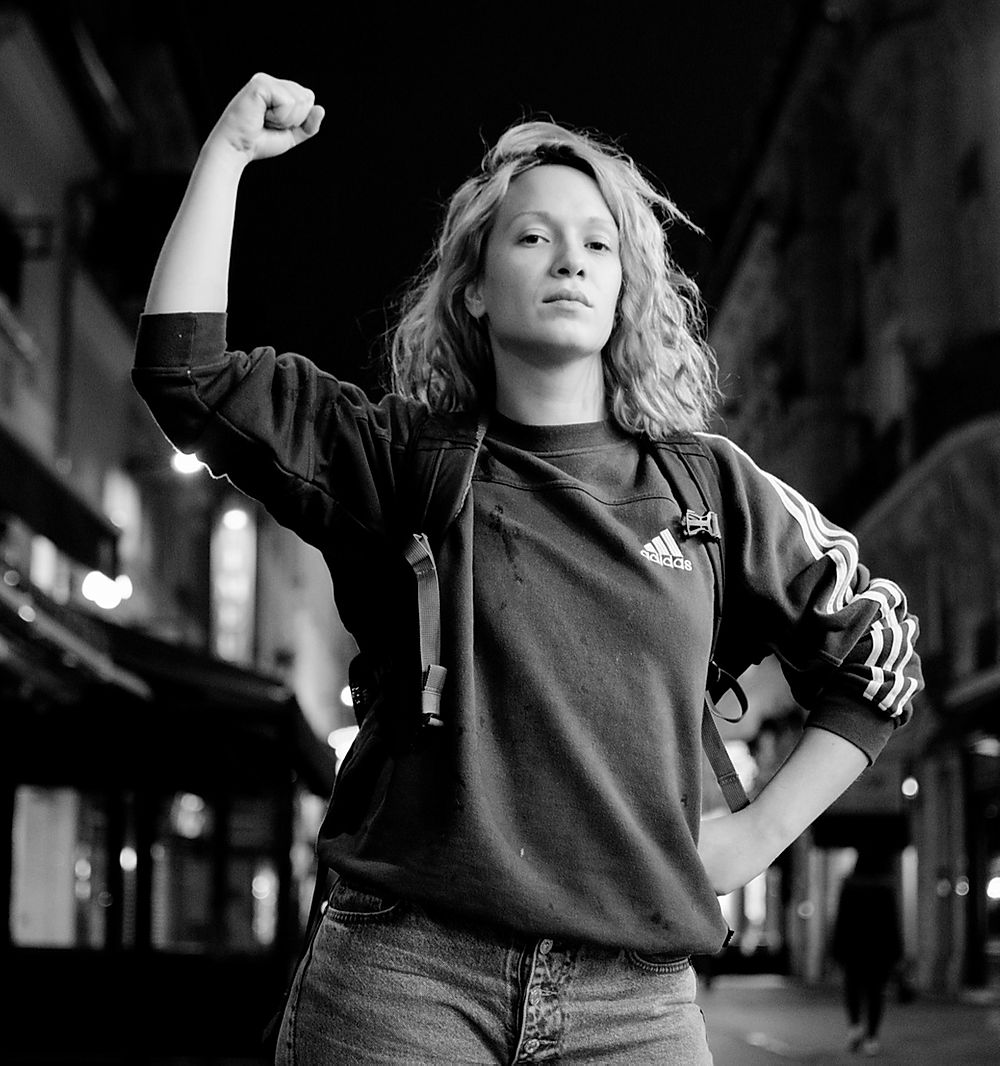 Marguerite Stern is facing a constant onslaught of misogynist violence from Trans Activists and Men’s Rights Activists. This week, a Go Fund Me page was set up, with the aim of “silencing Marguerite forever”. Photo: Pauline Makoveitchoux