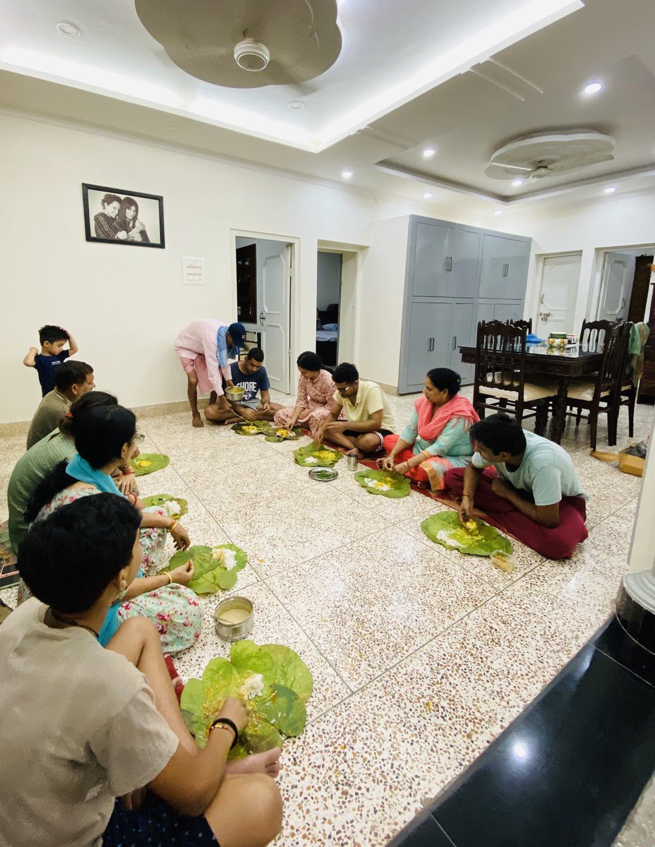 My parents are very kind to organise this traditional meal called Dham for me, that’s where I grew up nothing has changed, in summers we ate sitting on the floor and slept on the terrace, it was wonderful to be in a joint Family and nice to visit them again - KR